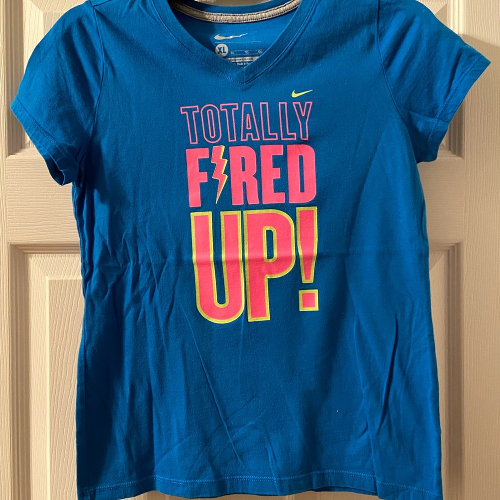 Nike Kids Blue 'Totally Fired Up' T-Shirt